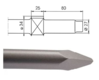 Spitzmeißel 27x80 mm EER (Einsteckende Rund) WACKER