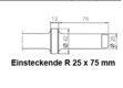 Spitzmeißel 25x75 mm EER (Einsteckende Rund ) 