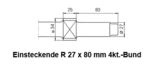 Flachmeißel 27x80 mm EER (Einsteckende Rund ) WACKER